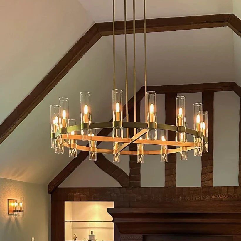Crystalline Round Chandelier For Art Blown Glass 36"/48/60"/72"