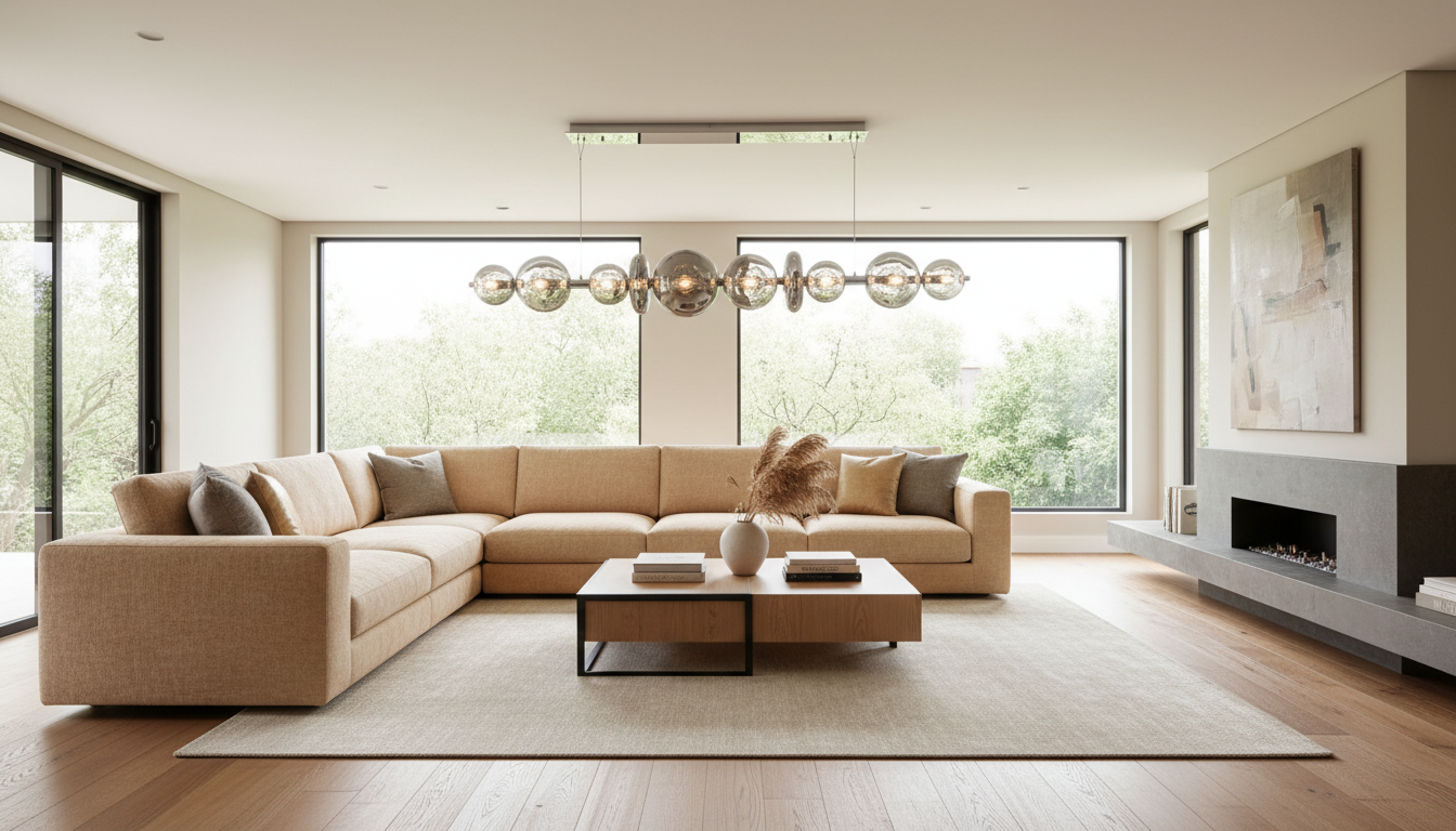 Atomo 3 Linear Chandelier - living room Scene