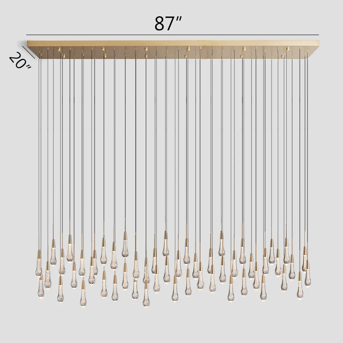 Solitaire Linear Chandelier