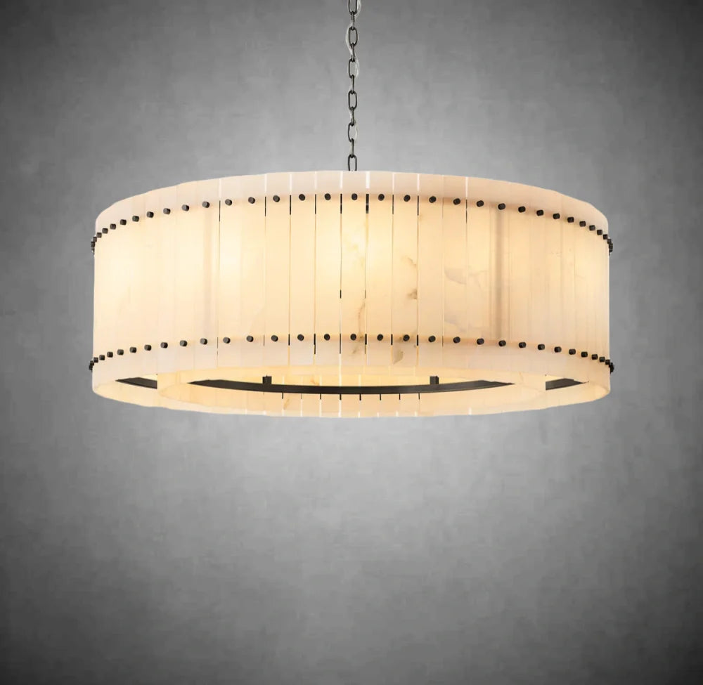 Marcus Alabaster Round Chandelier