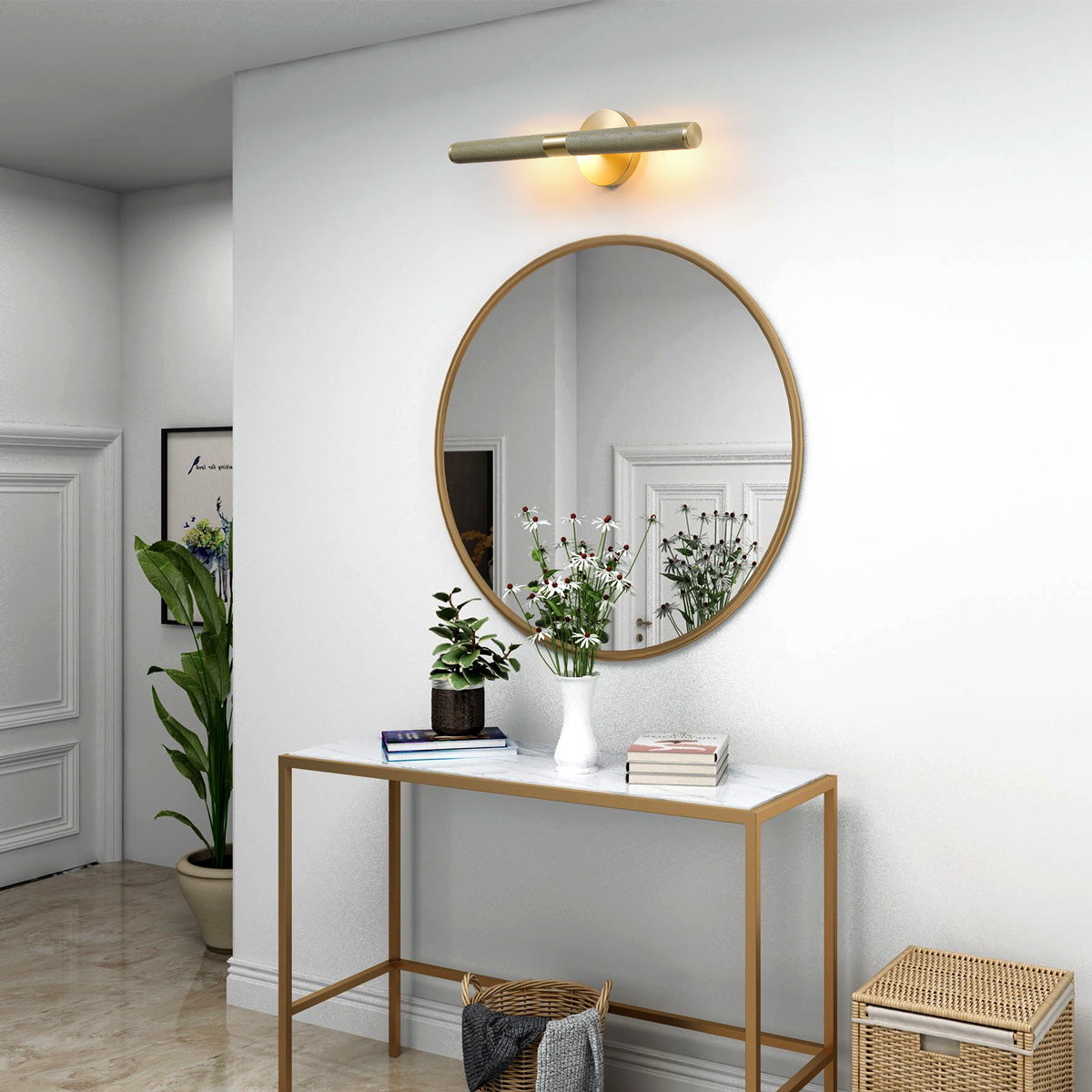 Denise 2-Light Modern Solid Brass Wall Mounted