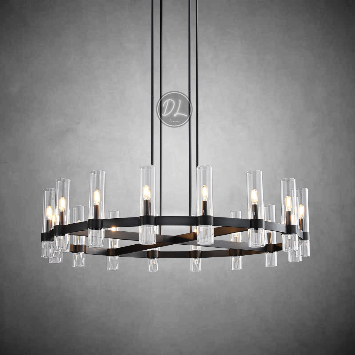 Crystalline Round Chandelier For Art Blown Glass 36"/48/60"/72"