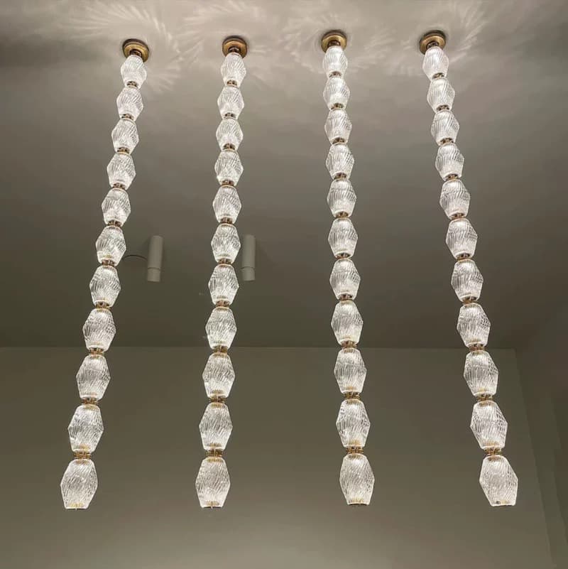 Pearl Necklace- Cryastal Pendant 115"H