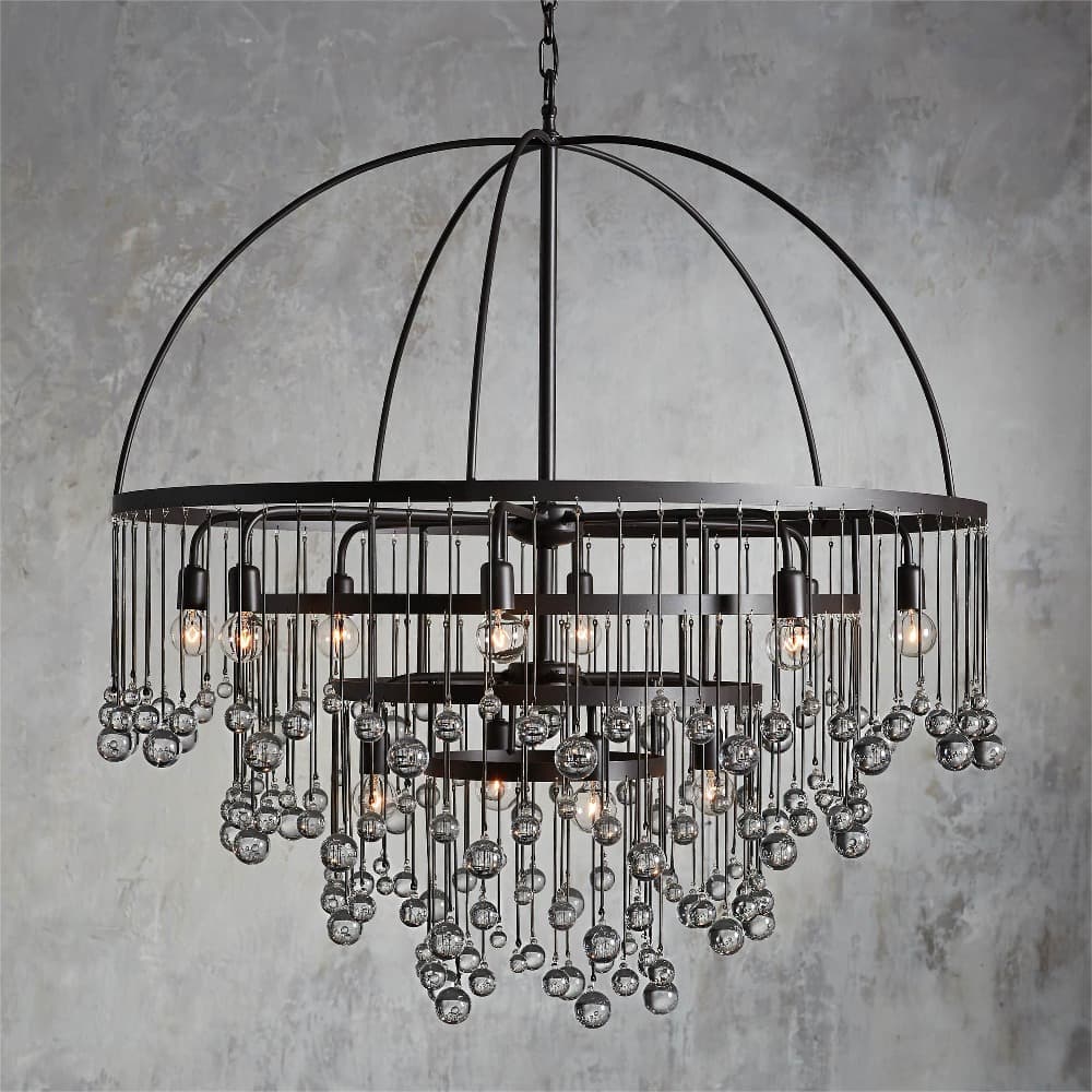Aubrey Crystal Ball 4 Tier Chandelier