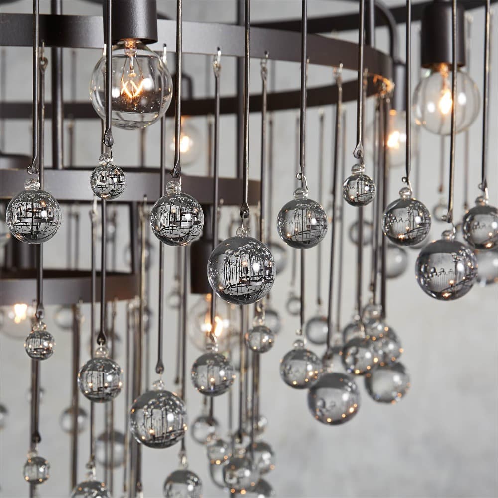 Aubrey Crystal Ball 4 Tier Chandelier
