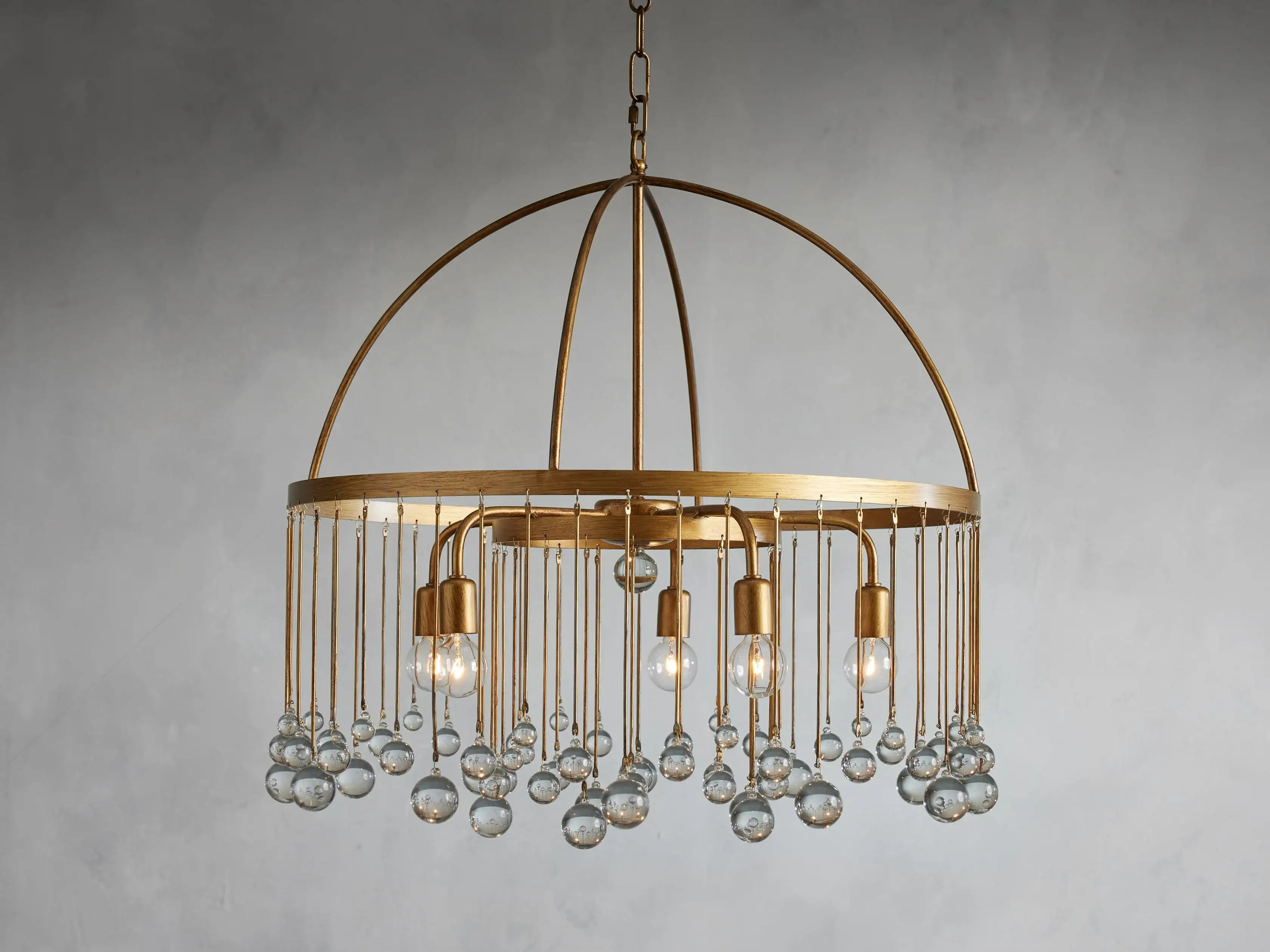 Aubrey Crystal Ball 2 Tier Chandelier