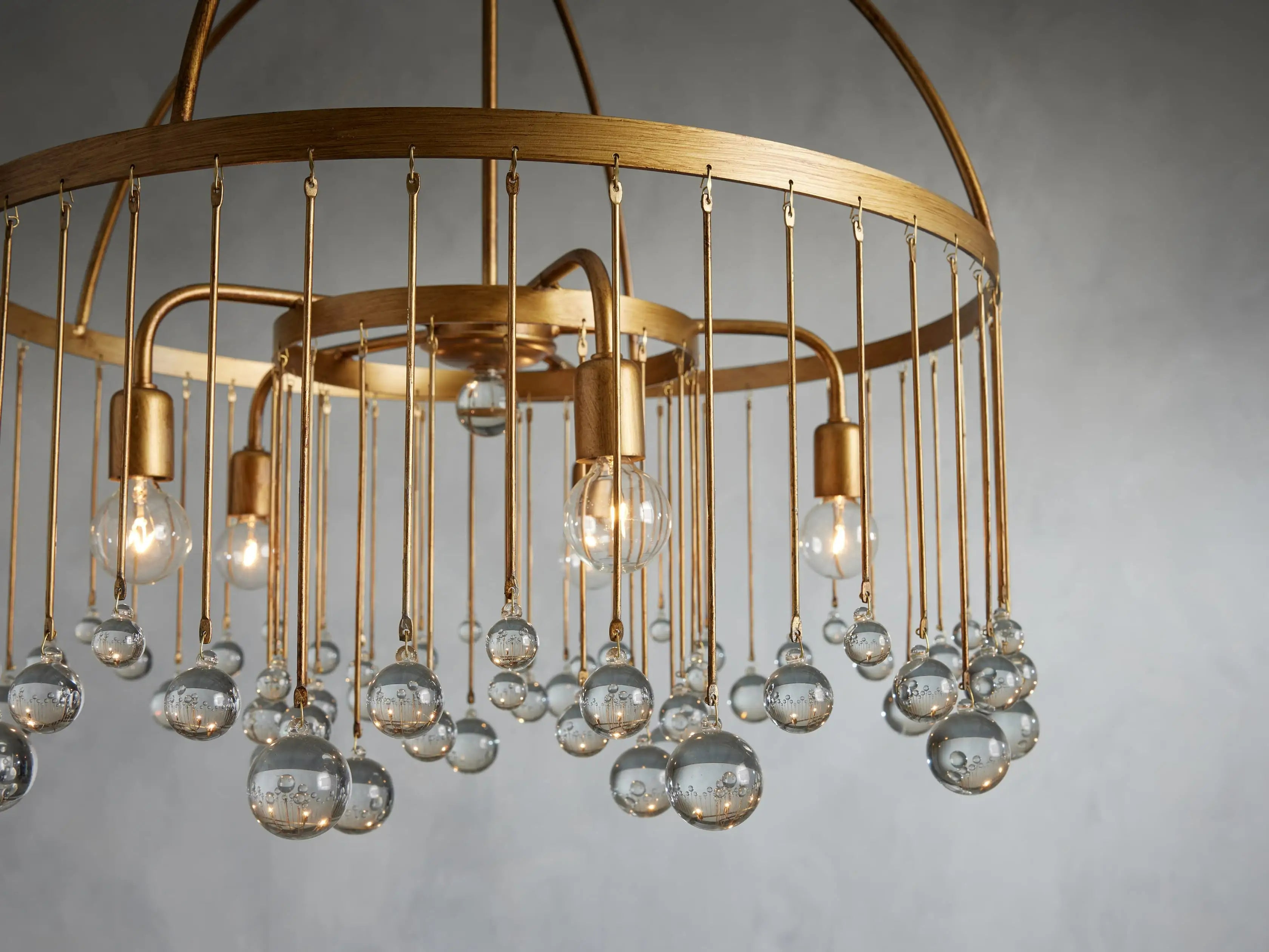 Aubrey Crystal Ball 2 Tier Chandelier
