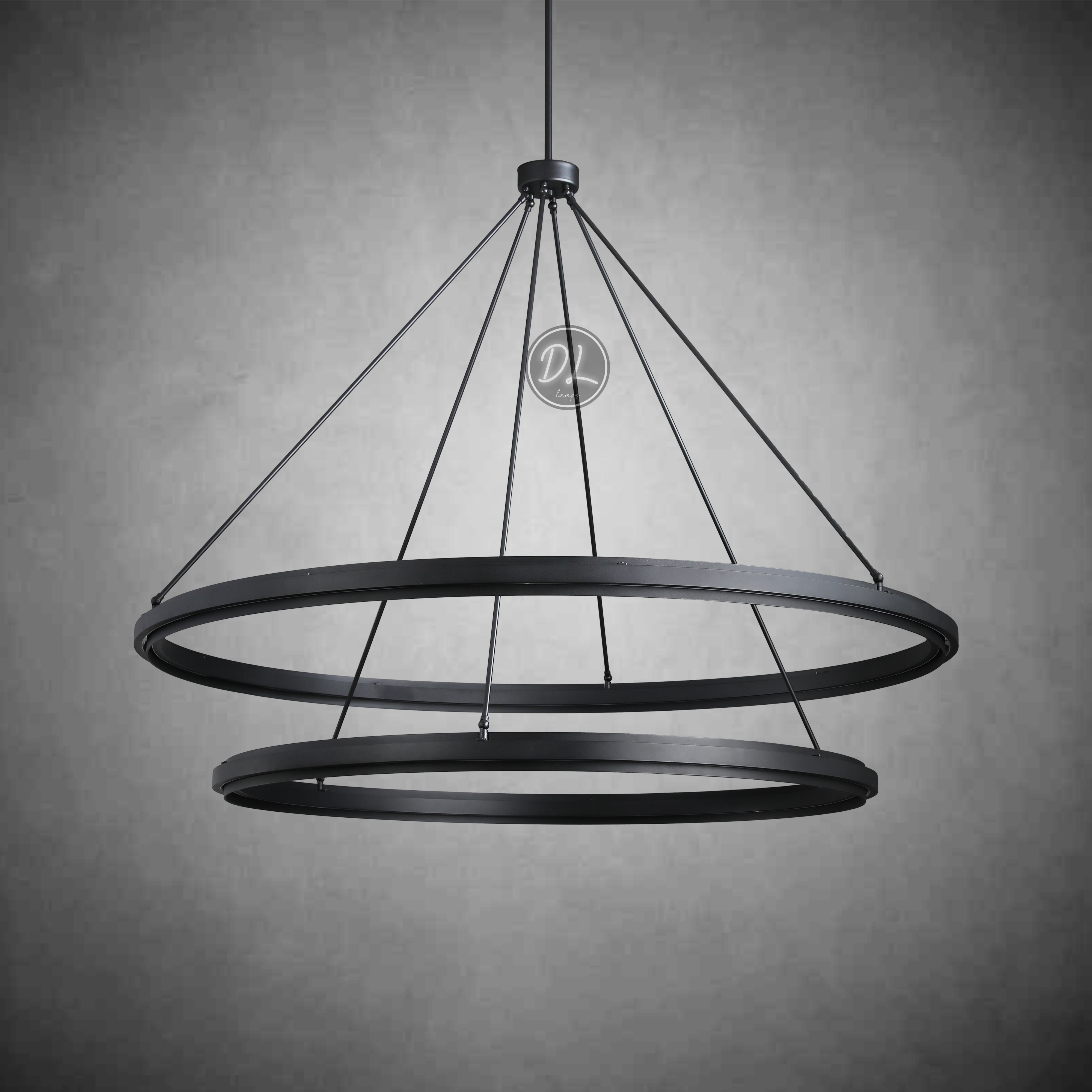 Radiant Vintage 2-Tier Round Chandelier 60"