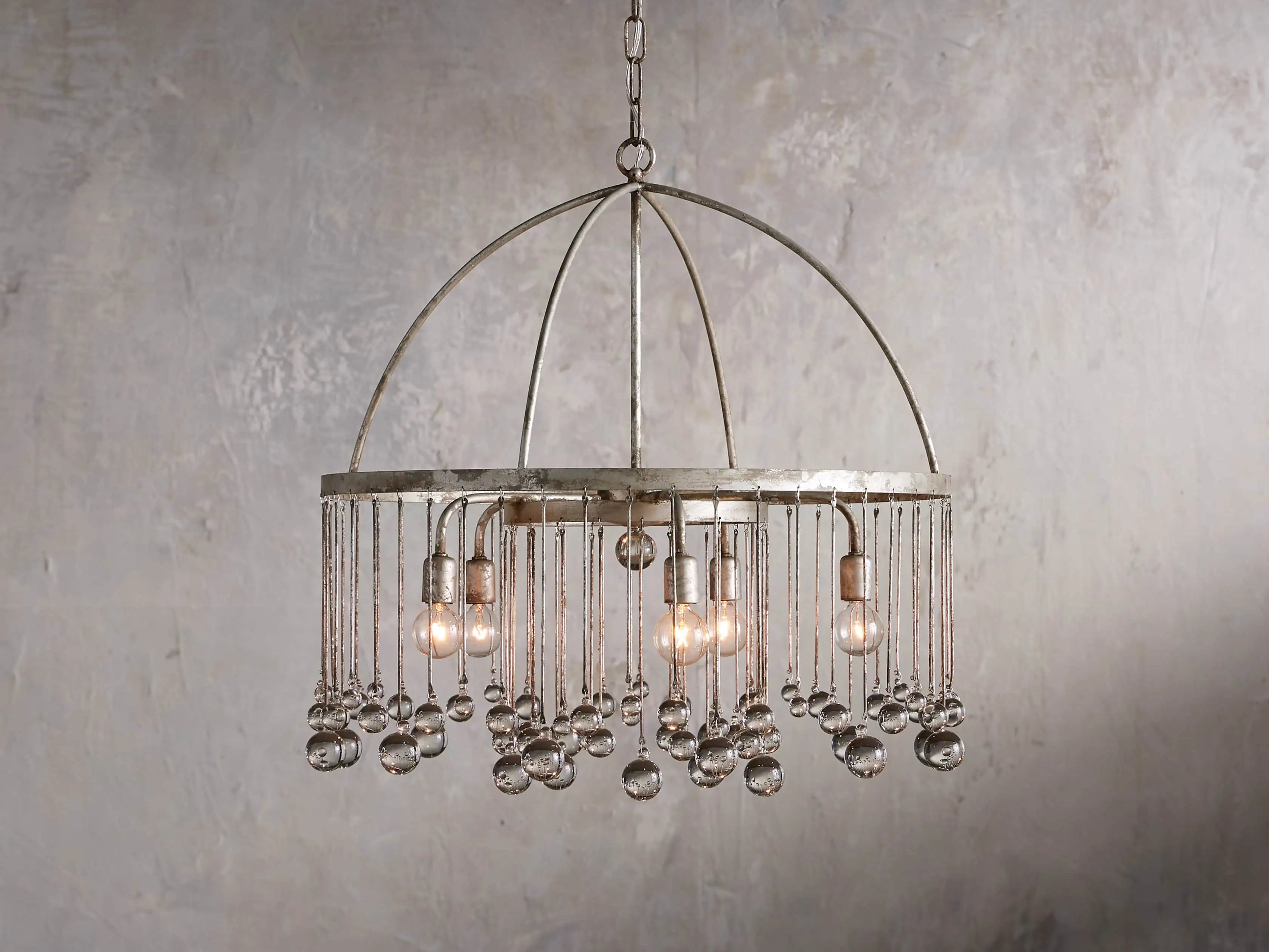 Aubrey Crystal Ball 2 Tier Chandelier