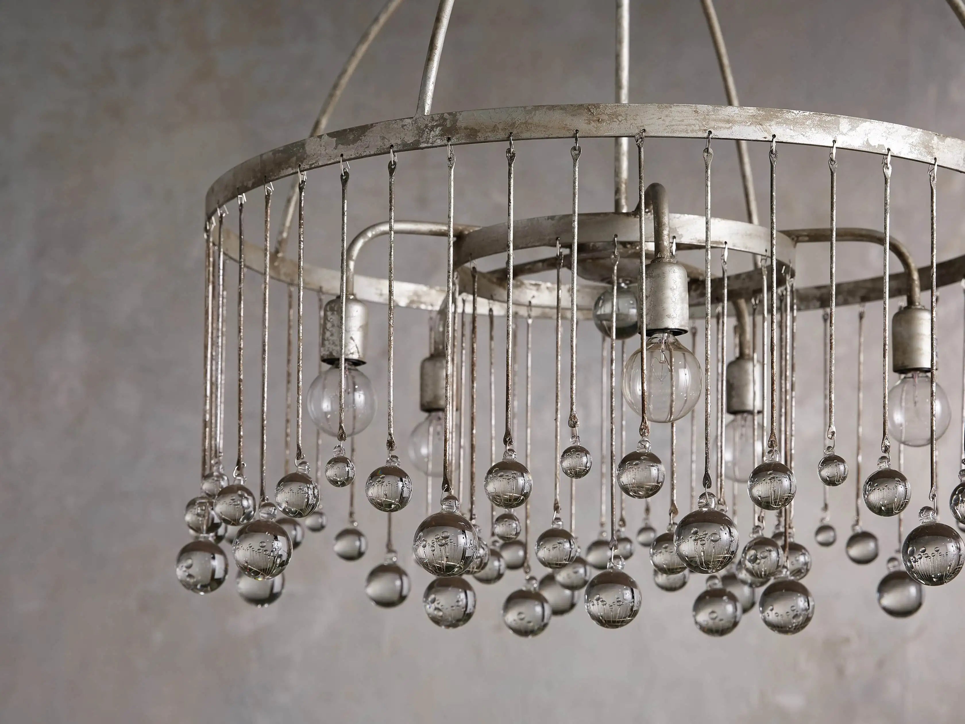Aubrey Crystal Ball 2 Tier Chandelier