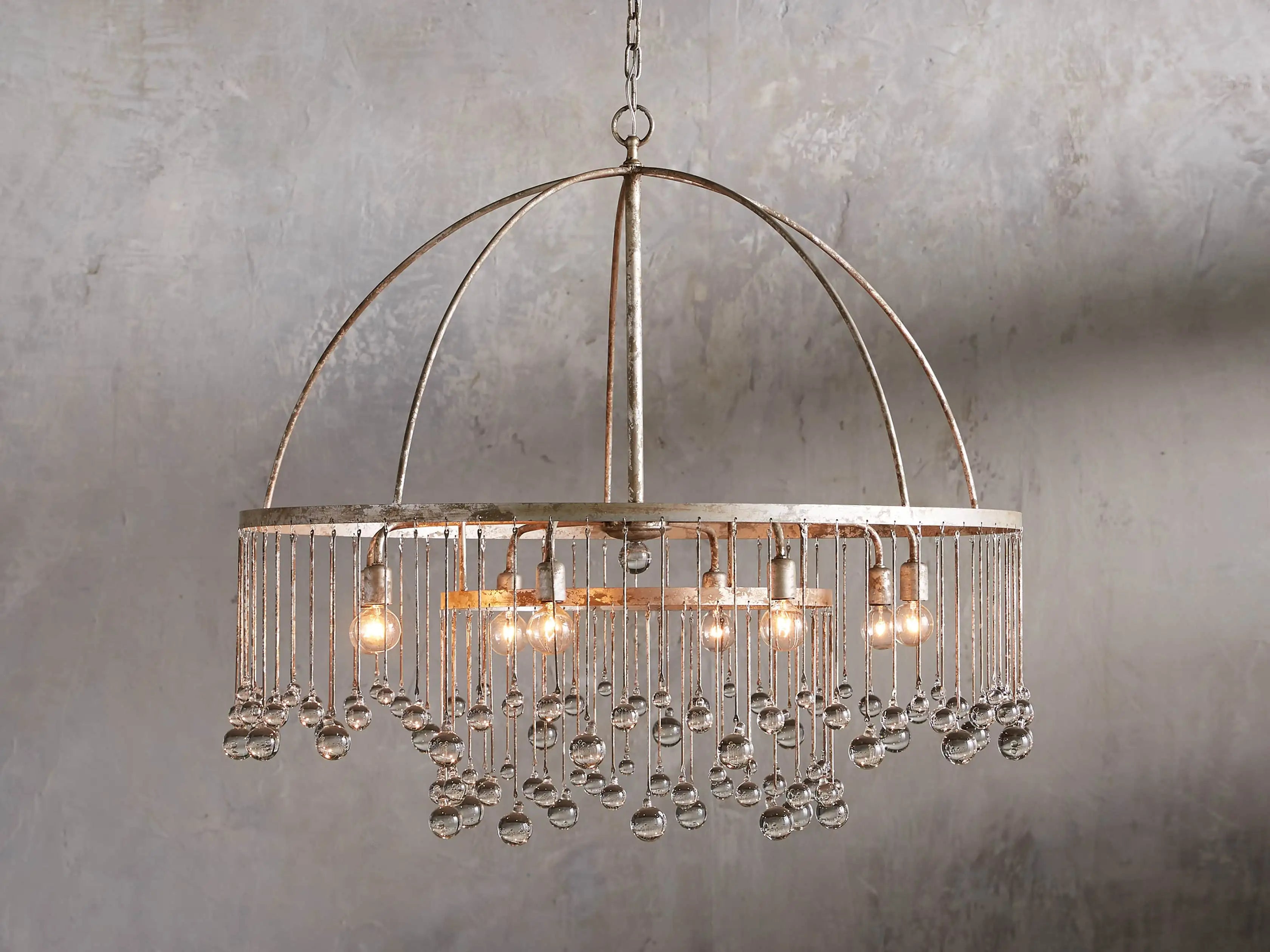 Aubrey Crystal Ball 2 Tier Chandelier