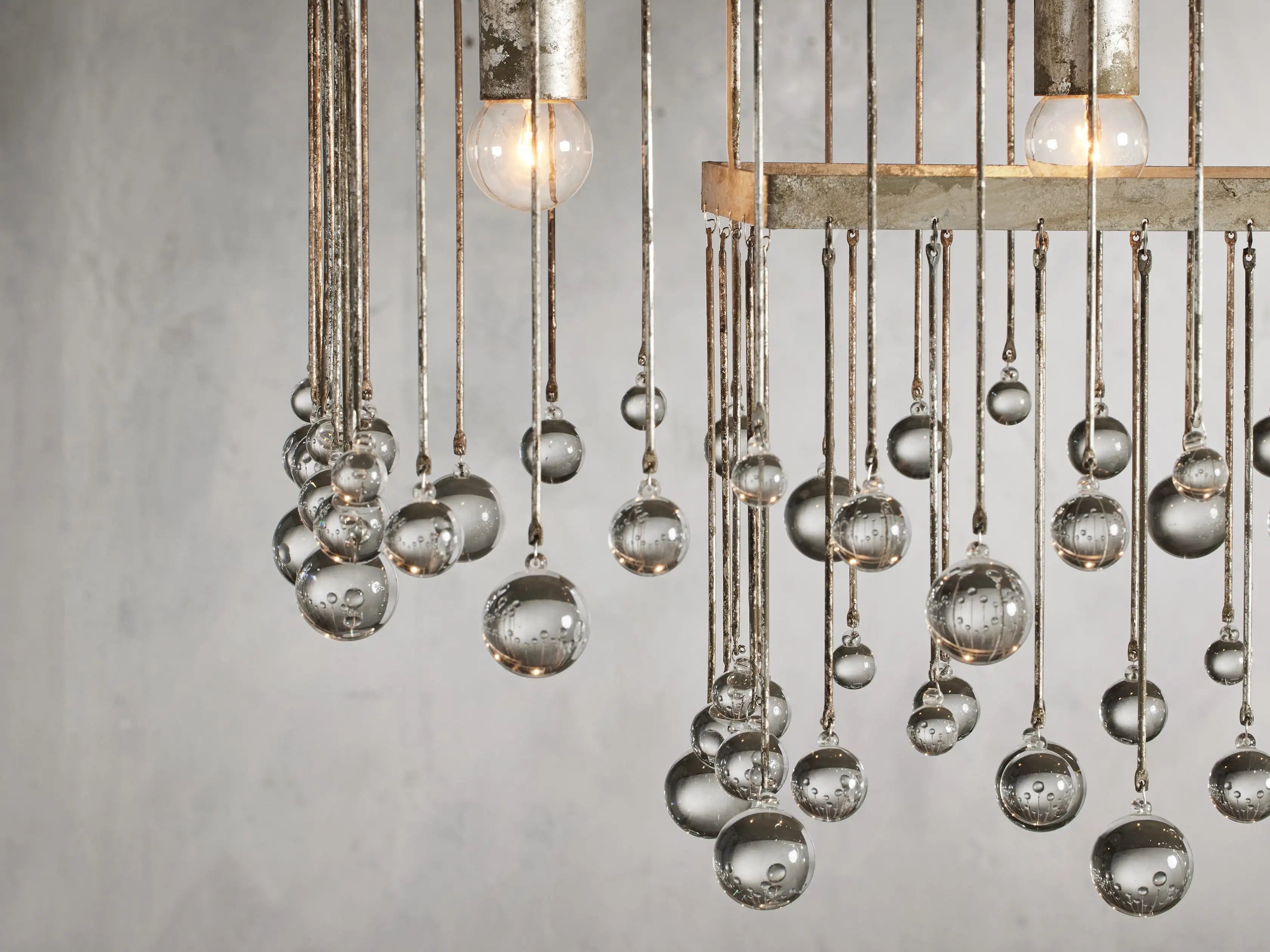 Aubrey Crystal Ball Rectangular Chandelier
