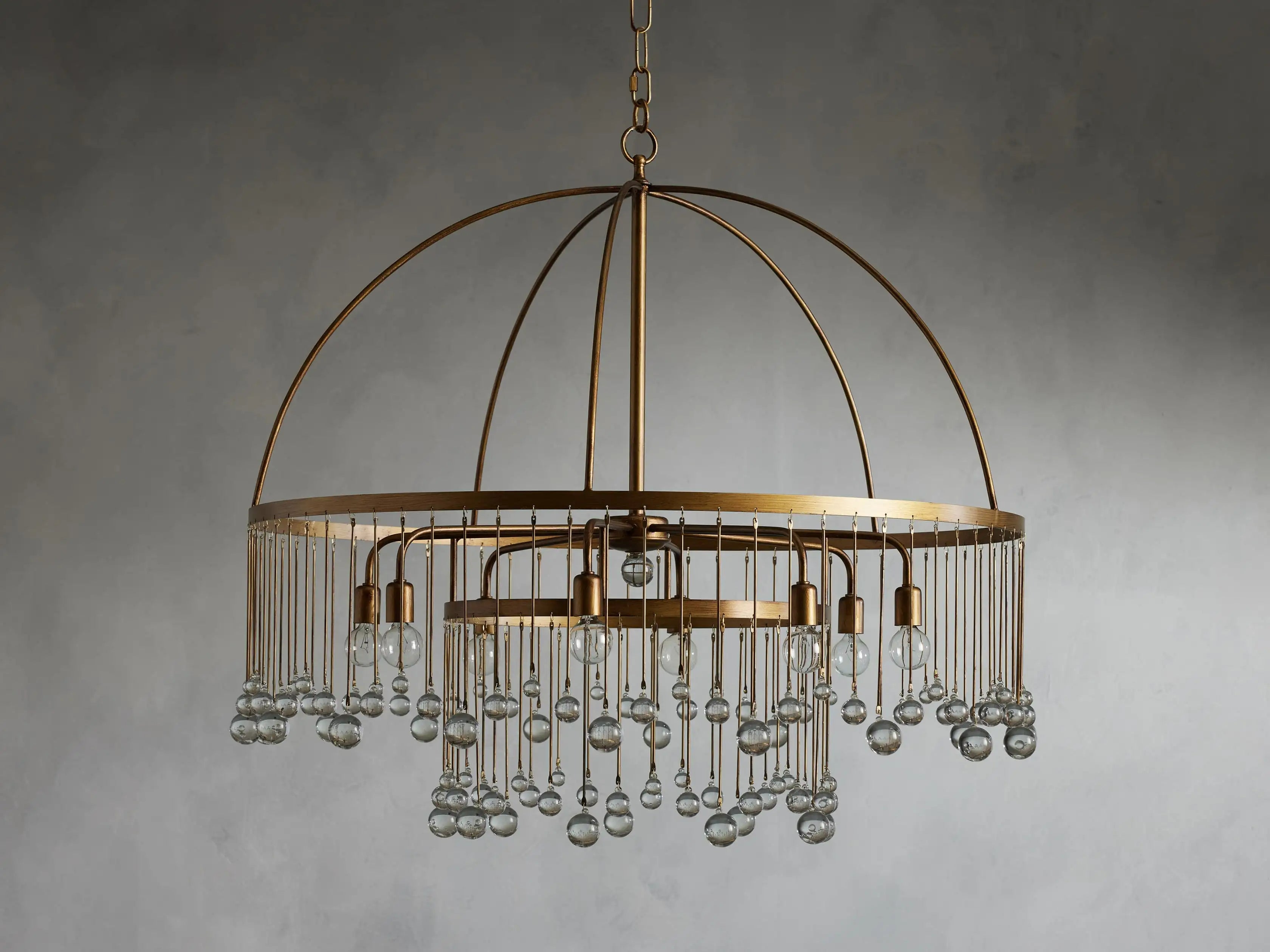 Aubrey Crystal Ball 2 Tier Chandelier