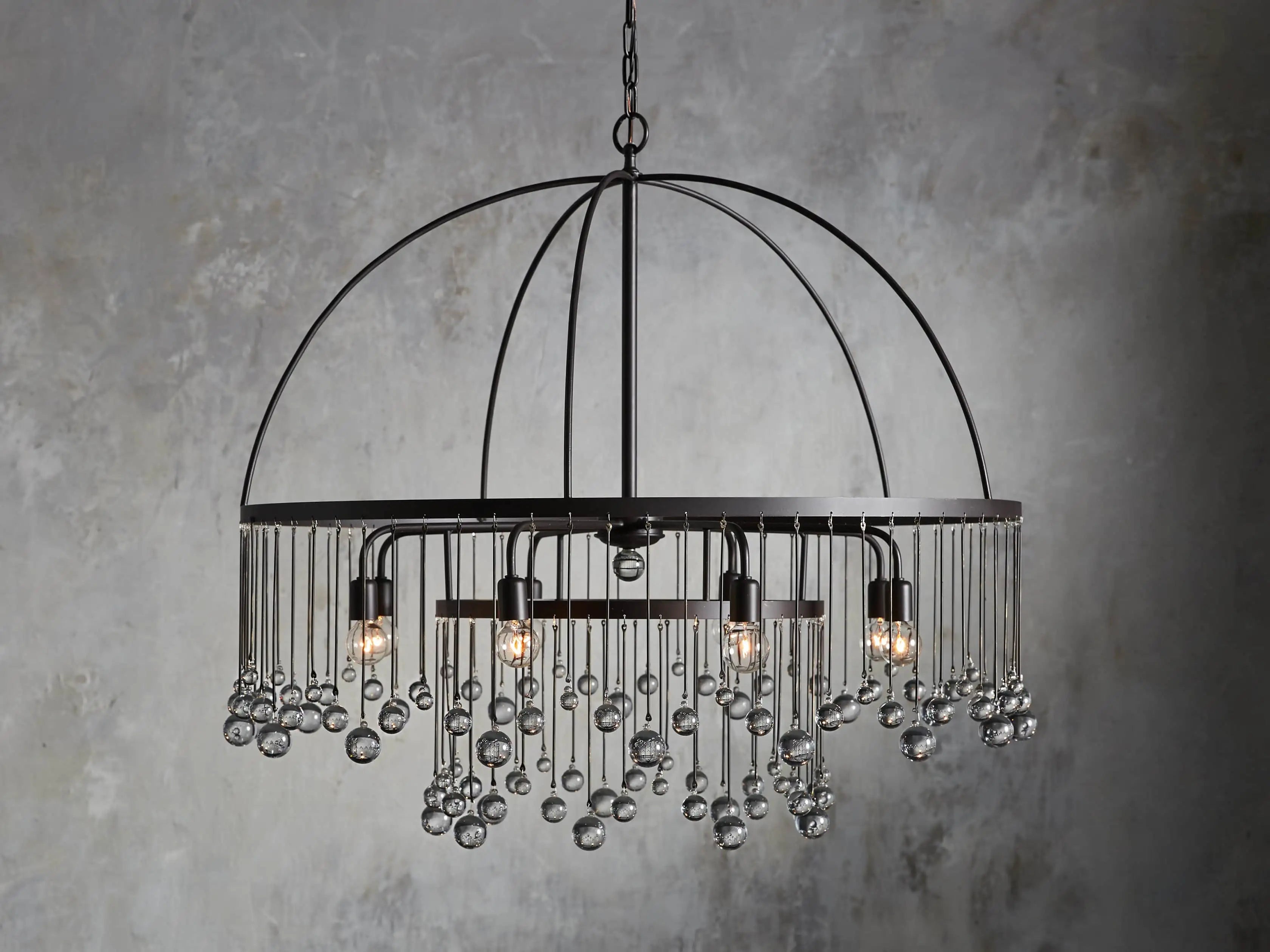 Aubrey Crystal Ball 2 Tier Chandelier