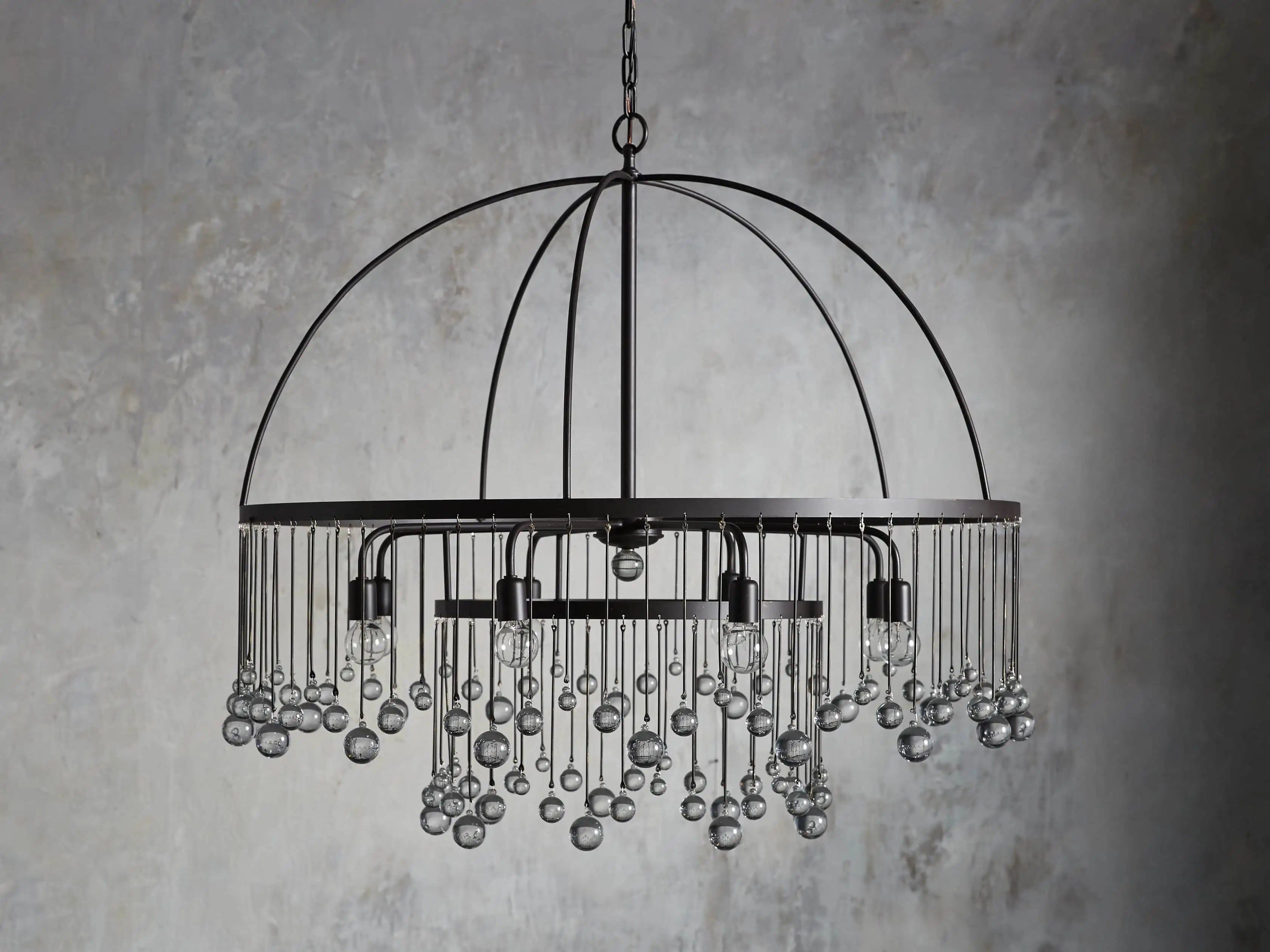 Aubrey Crystal Ball 2 Tier Chandelier