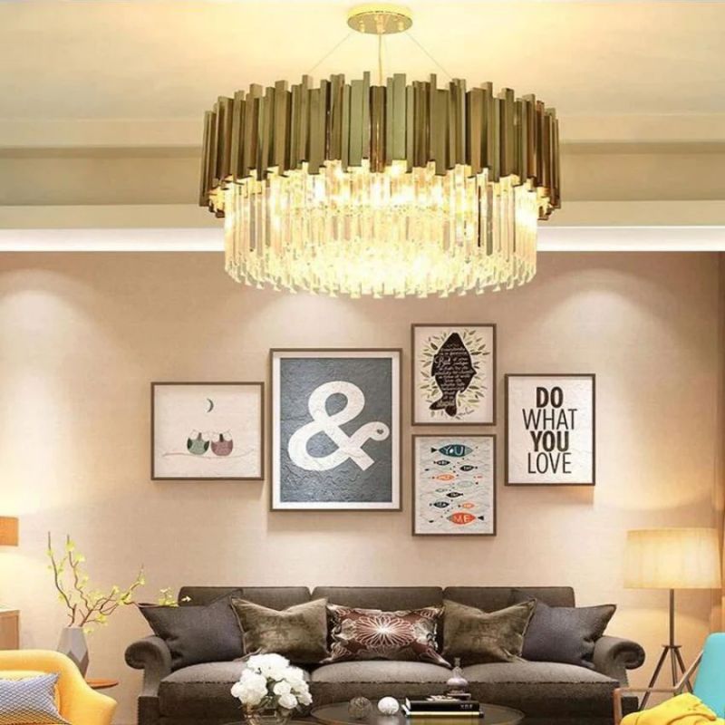 Denise Bobon Charles Crystal Round Chandelier