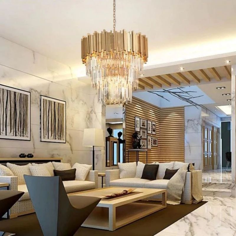 Denise Bobon Antoine Crystal Round Chandelier