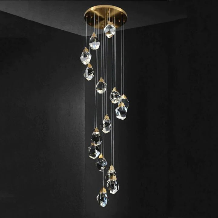 Denise Prism Crystal Staircase Chandelier