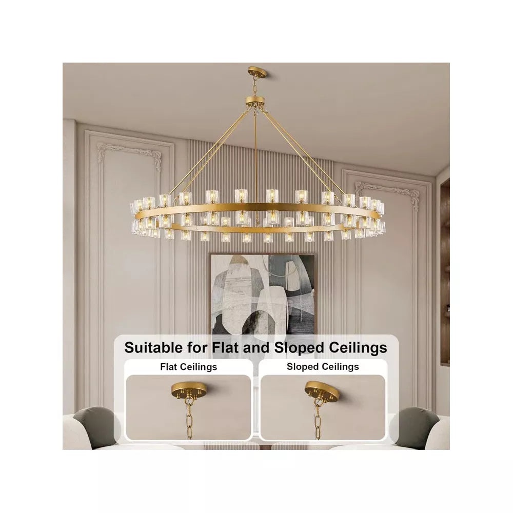Aeabally Wine-glass Round Chandelier 60" -Chain Version