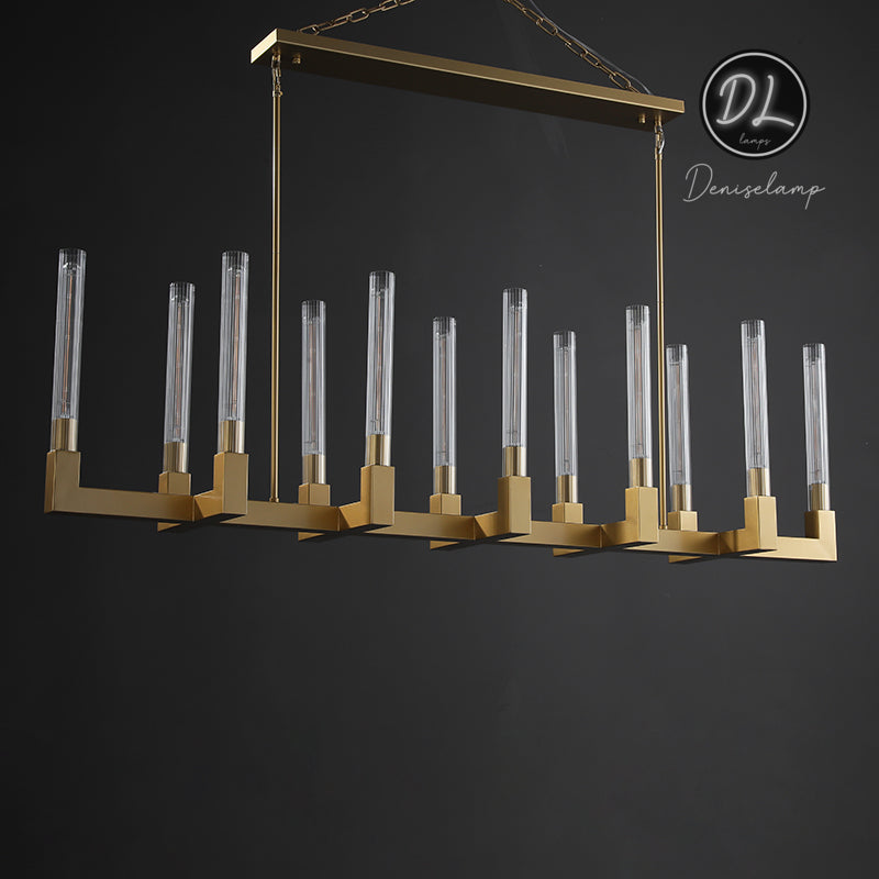 Elegance Modern Gorgeous Flow Stripe Linear Chandelier 55"/ 67"/ 72"