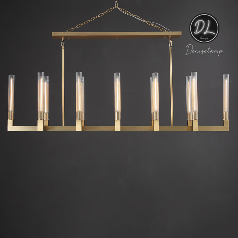 Elegance Modern Gorgeous Flow Stripe Linear Chandelier 55"/ 67"/ 72"