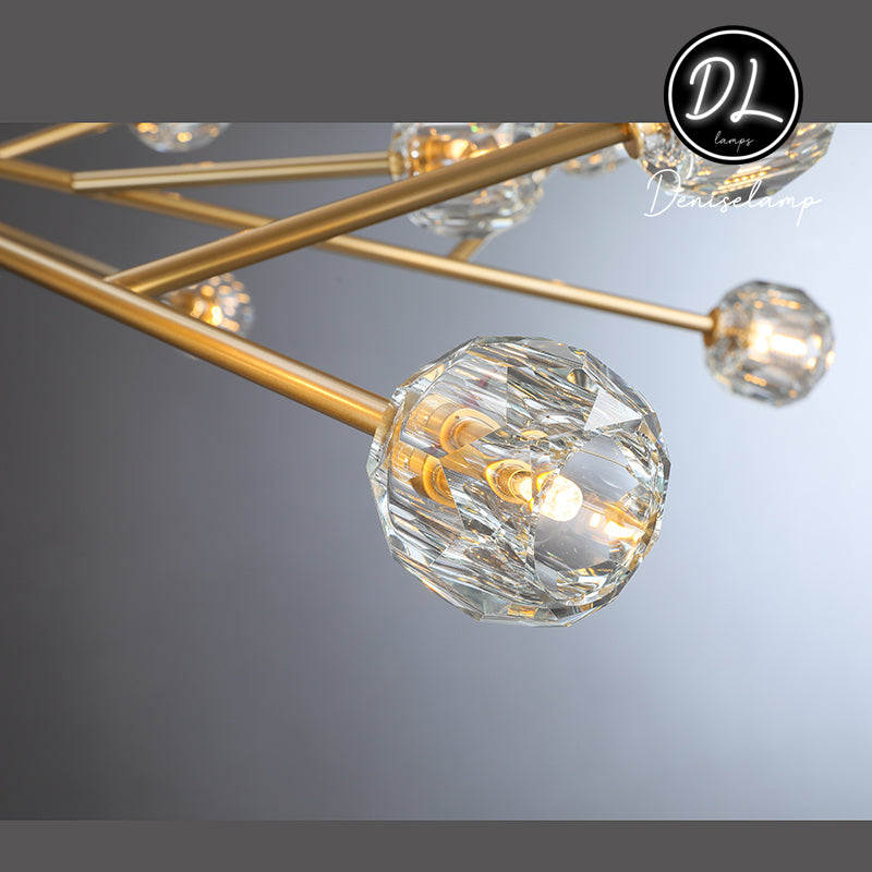 Dawn- Modern Design Niche Unique Hexagonal Crystal Ball Oval Chandelier 48"/ 60"/ 72"