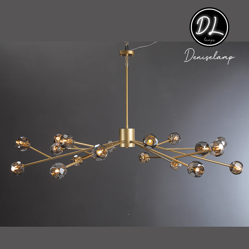 Dawn- Modern Design Niche Unique Hexagonal Crystal Ball Oval Chandelier 48"/ 60"/ 72"