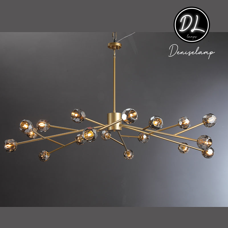 Dawn- Modern Design Niche Unique Hexagonal Crystal Ball Oval Chandelier 48"/ 60"/ 72"