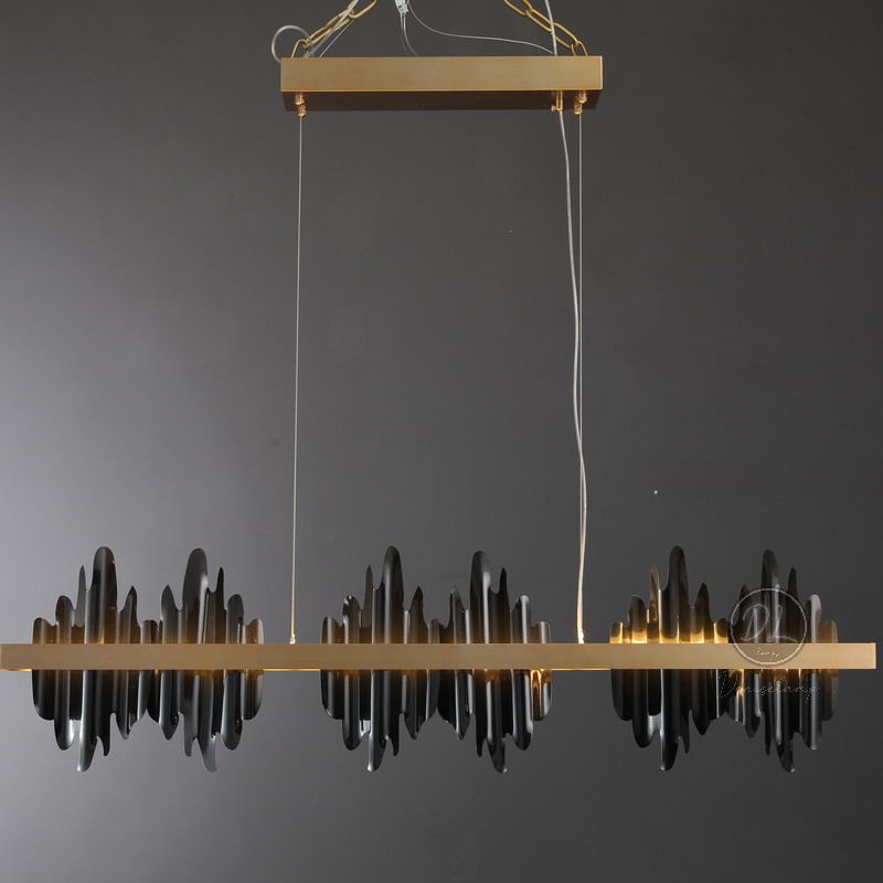 MythicForge Modern Sculpture Linear Chandelier
