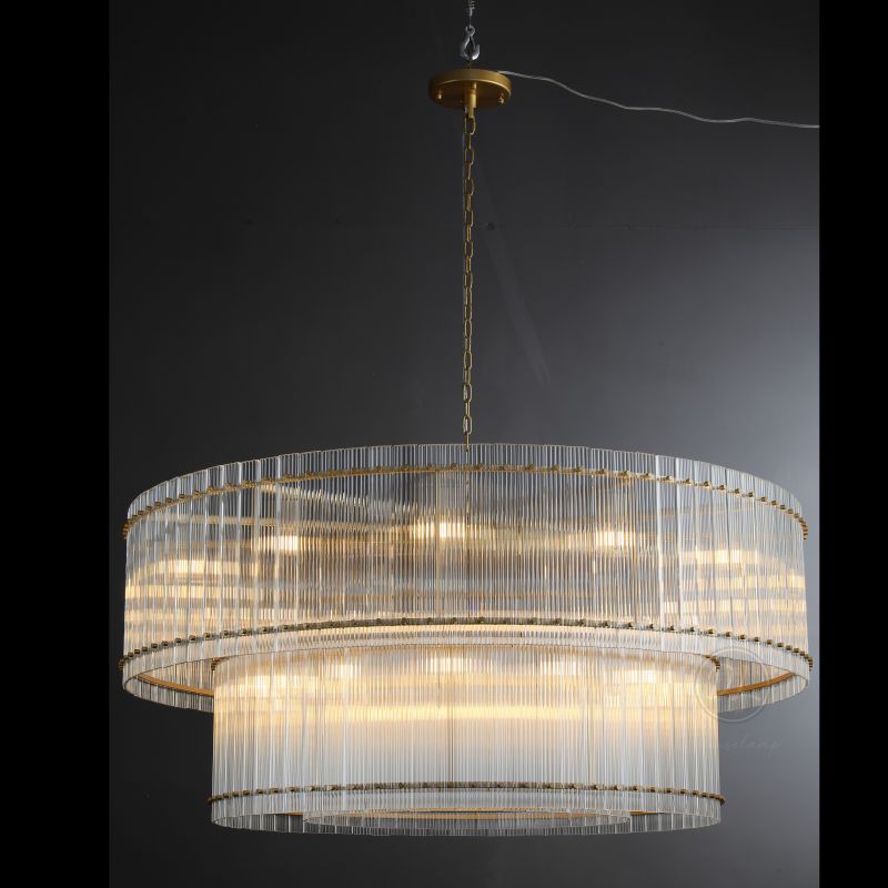 Sammi 2-Tier Round Glass Chandelier