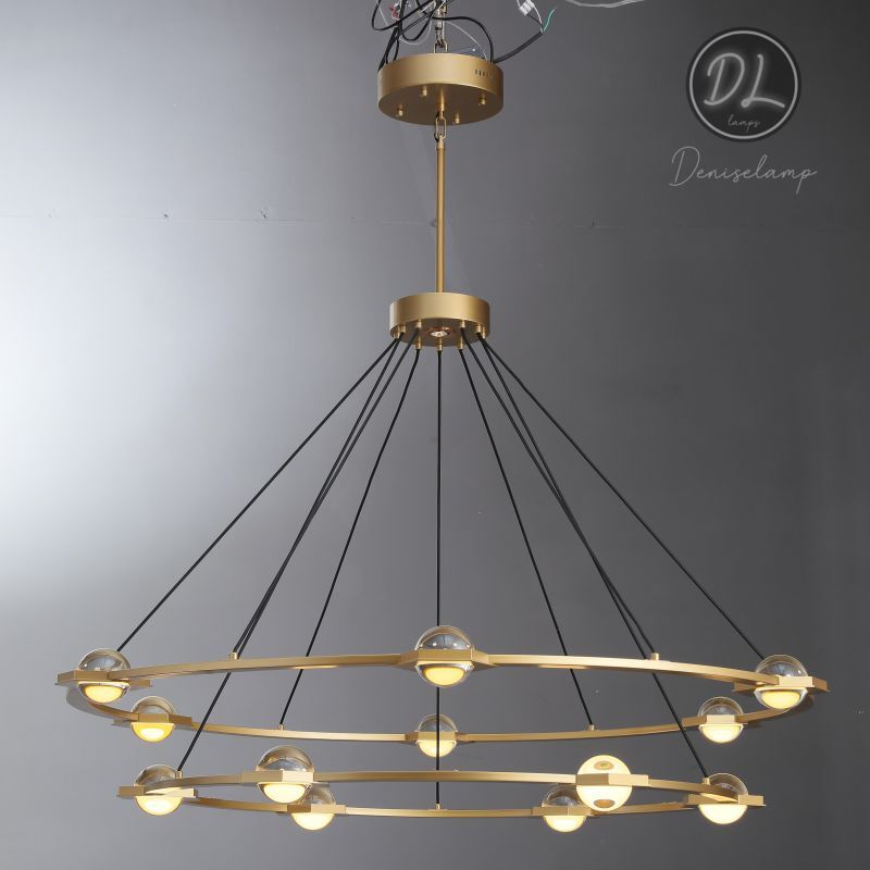 Nimbus- Splendid Star Design 2-Tier Round Chandelier 48"/ 60"