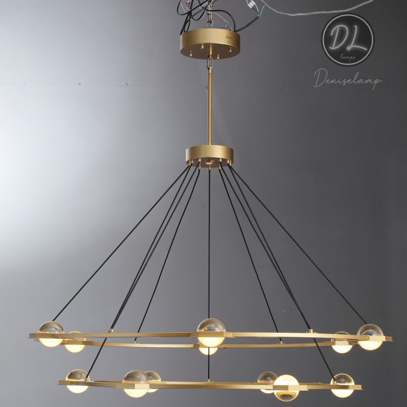 Nimbus- Splendid Star Design 2-Tier Round Chandelier 48"/ 60"