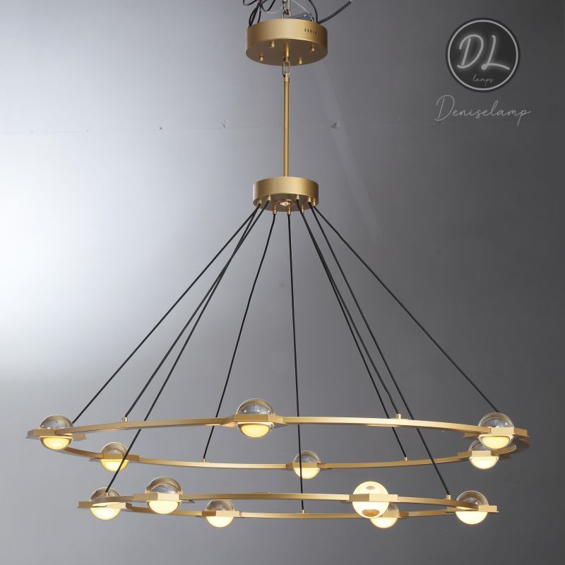 Nimbus- Splendid Star Design 2-Tier Round Chandelier 48"/ 60"