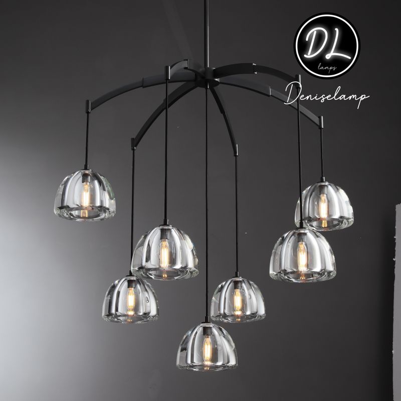 Aurora Modern Glass Round Chandelier 36''/48"/60''