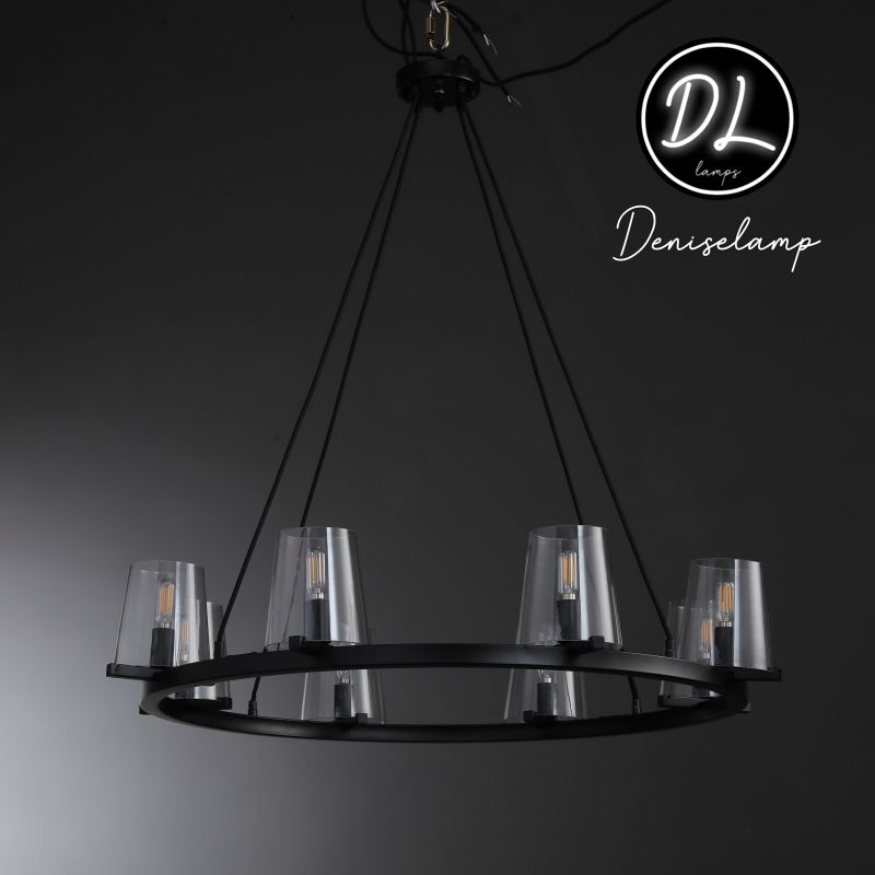 Willow Fashion design glass lampshade Round Chandelier 36"/48"/60"