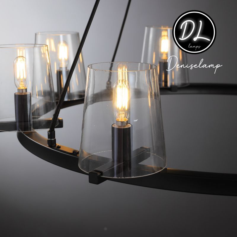 Willow Fashion design glass lampshade Round Chandelier 36"/48"/60"