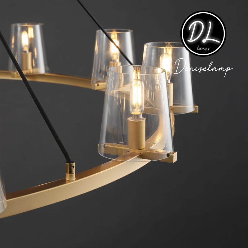 Willow Fashion design glass lampshade Round Chandelier 36"/48"/60"