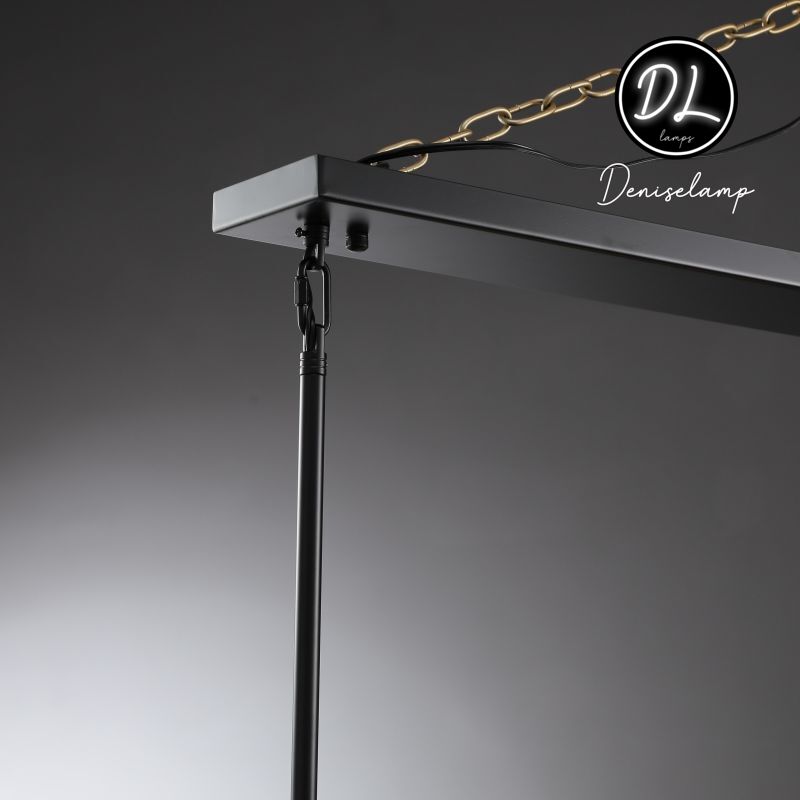 Willow Fashion design glass lampshade Linear Chandelier 49"/60"