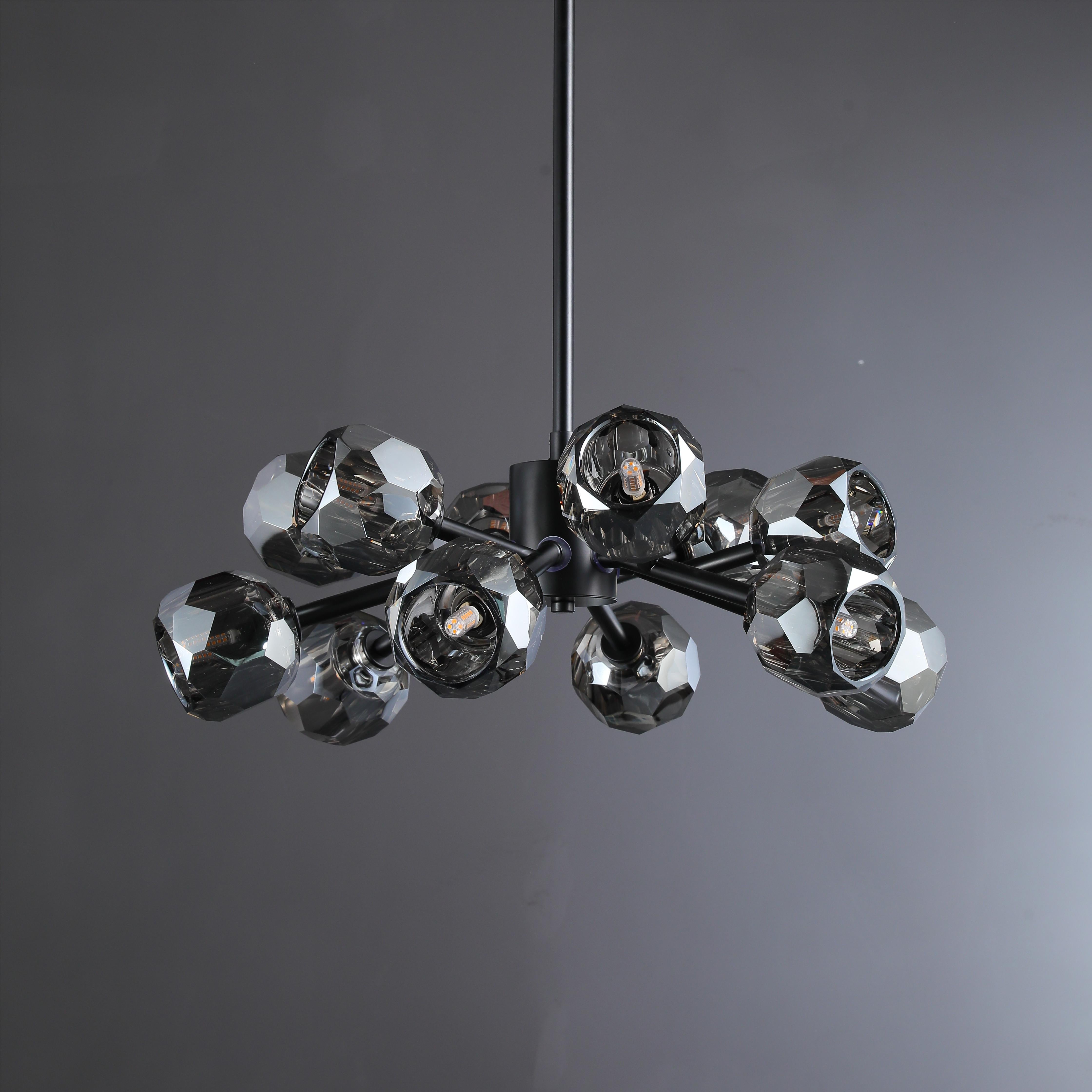 Dawn- Modern Design Niche Unique Hexagonal Crystal Ball Oval Chandelier 48"/ 60"/ 72"