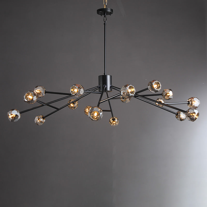 Dawn- Modern Design Niche Unique Hexagonal Crystal Ball Oval Chandelier 48"/ 60"/ 72"
