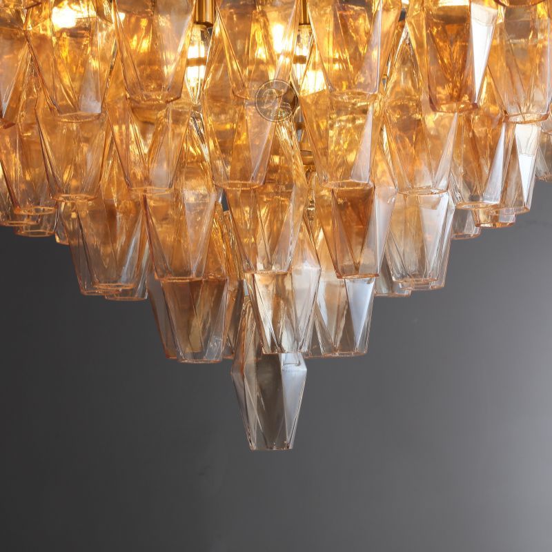 Golden Banana Tiered Round Chandelier 37"/47"/ 61"