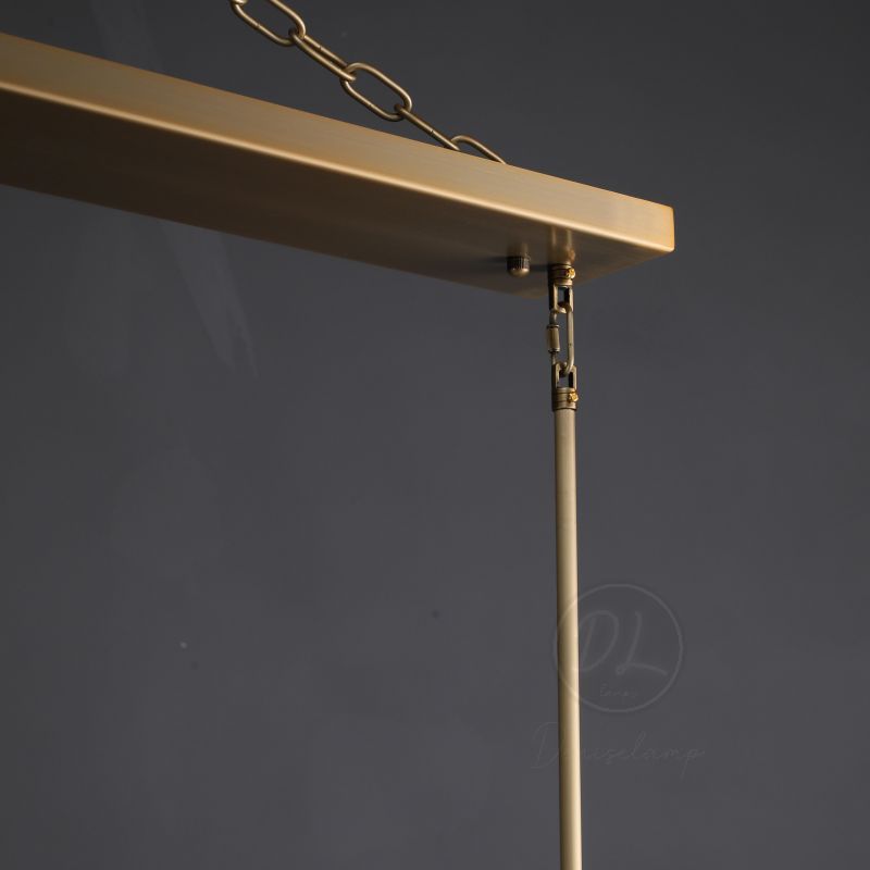 Crystalline Glass Shaded Modern Linear Chandelier 59''/ 71"
