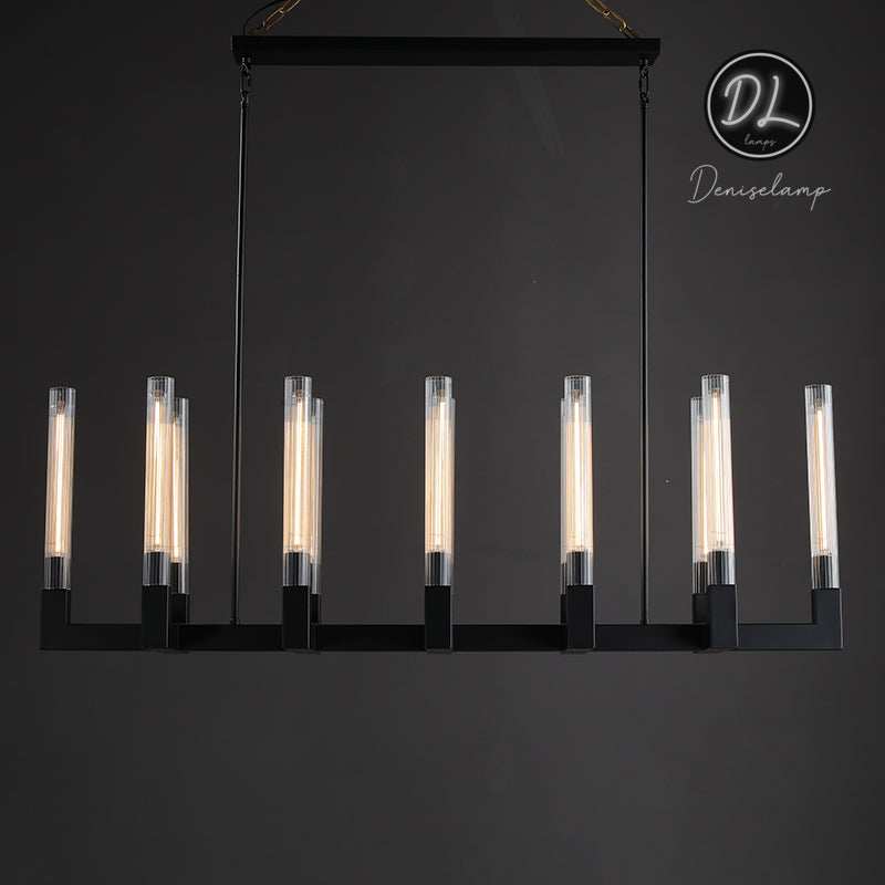 Elegance Modern Gorgeous Flow Stripe Linear Chandelier 55"/ 67"/ 72"