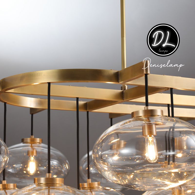 Veil- Ultra-modernist Clear Glass Round Chandelier 36"