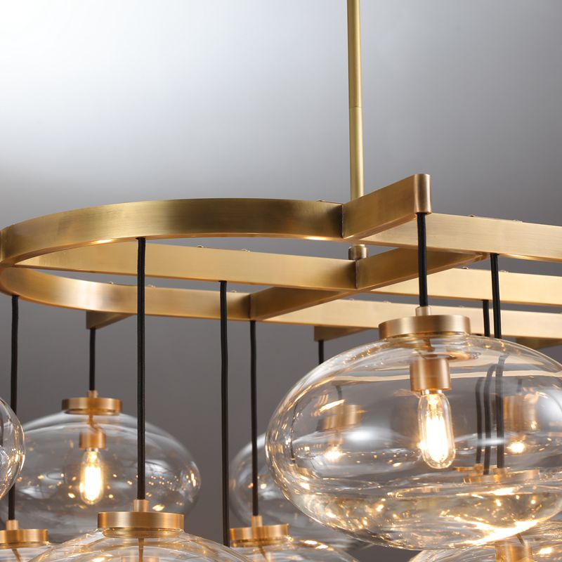 Veil- Ultra-modernist Clear Glass Round Chandelier 36"