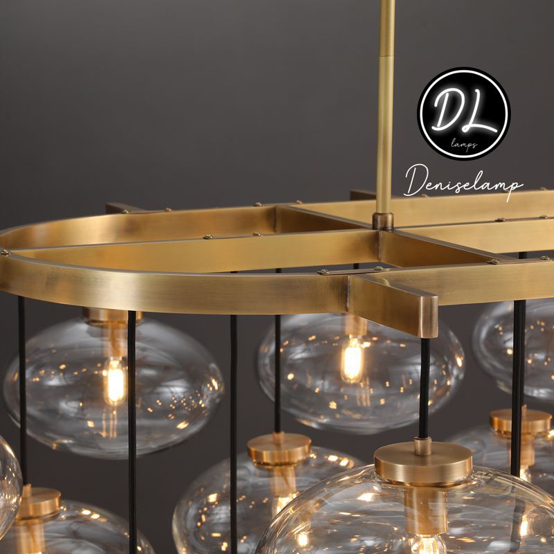 Veil- Ultra-modernist Clear Glass Round Chandelier 36"