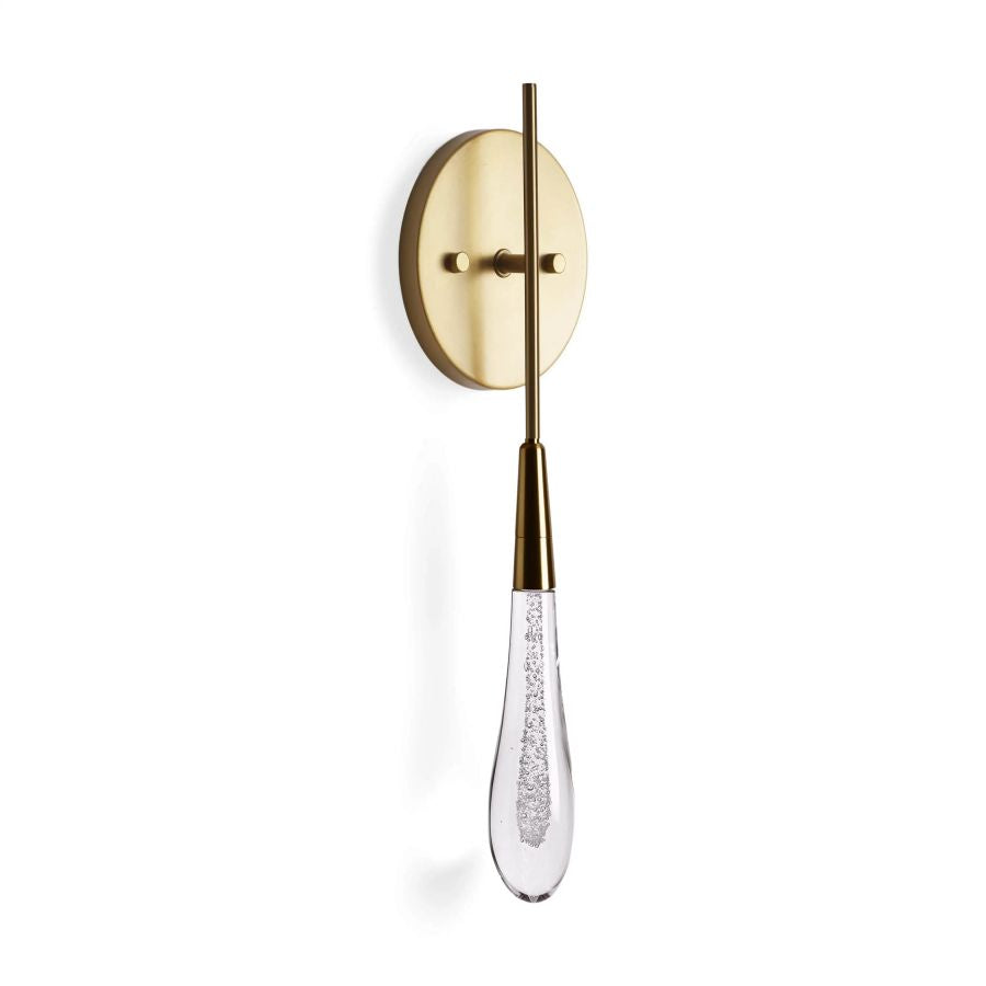 Denise Raindrop Glass Solitaire Wall Sconces