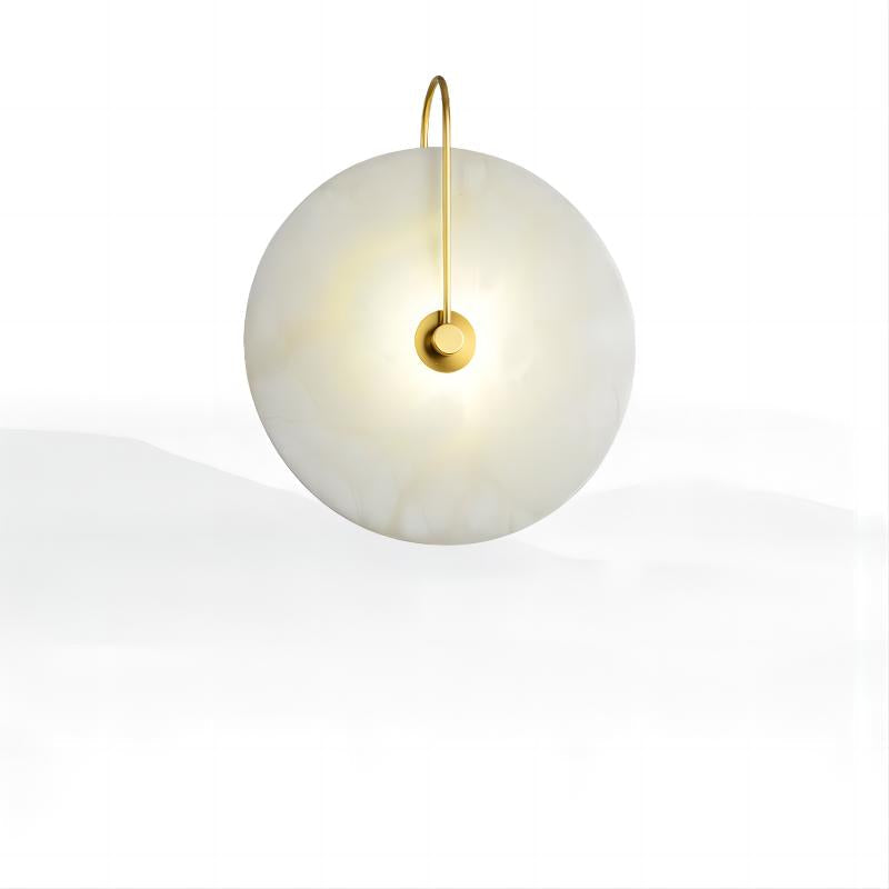 Denise Alabaster Round Bedroom Bedside Wall Sconce