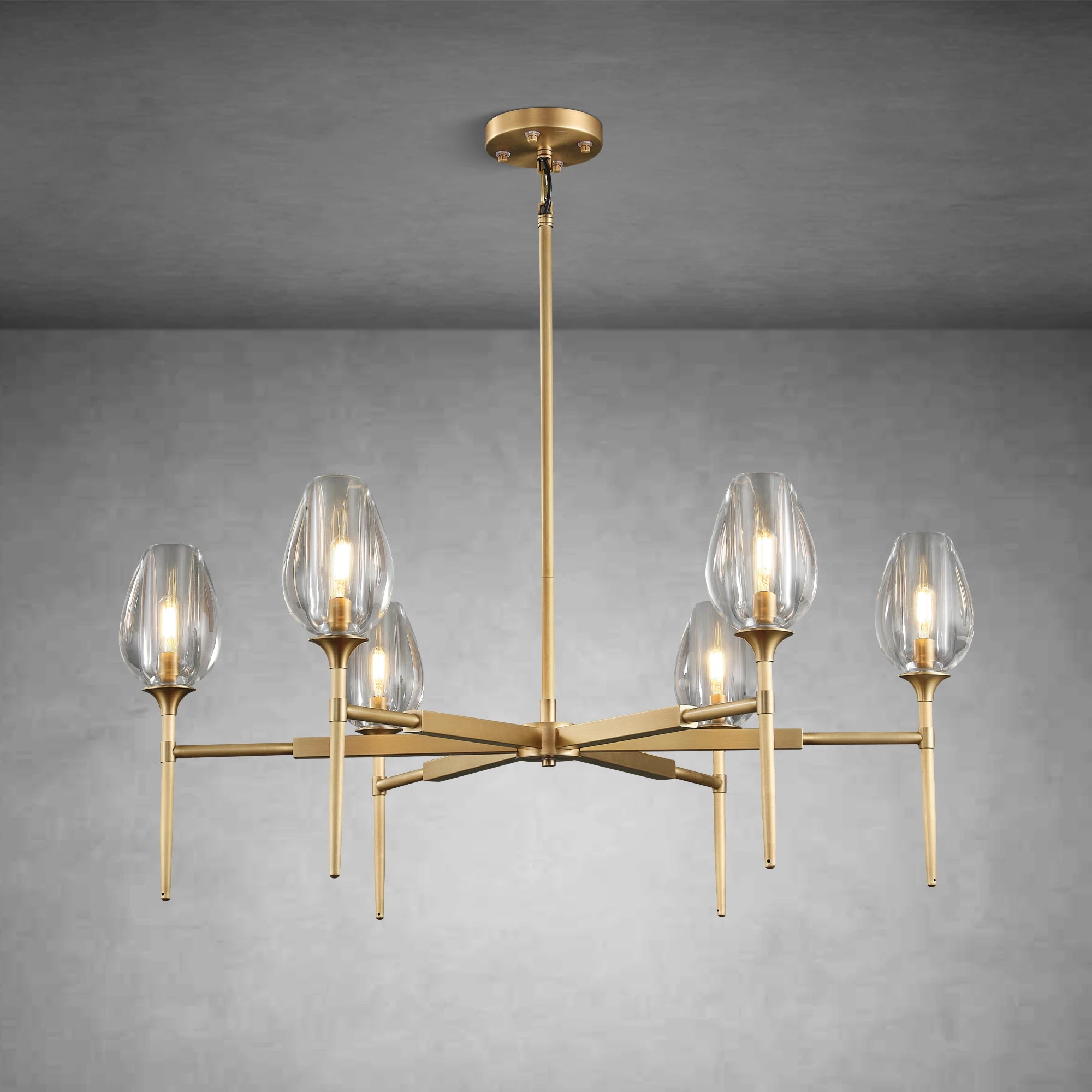 Modern Tulip Round Chandelier for Living Rooms and Bedrooms
