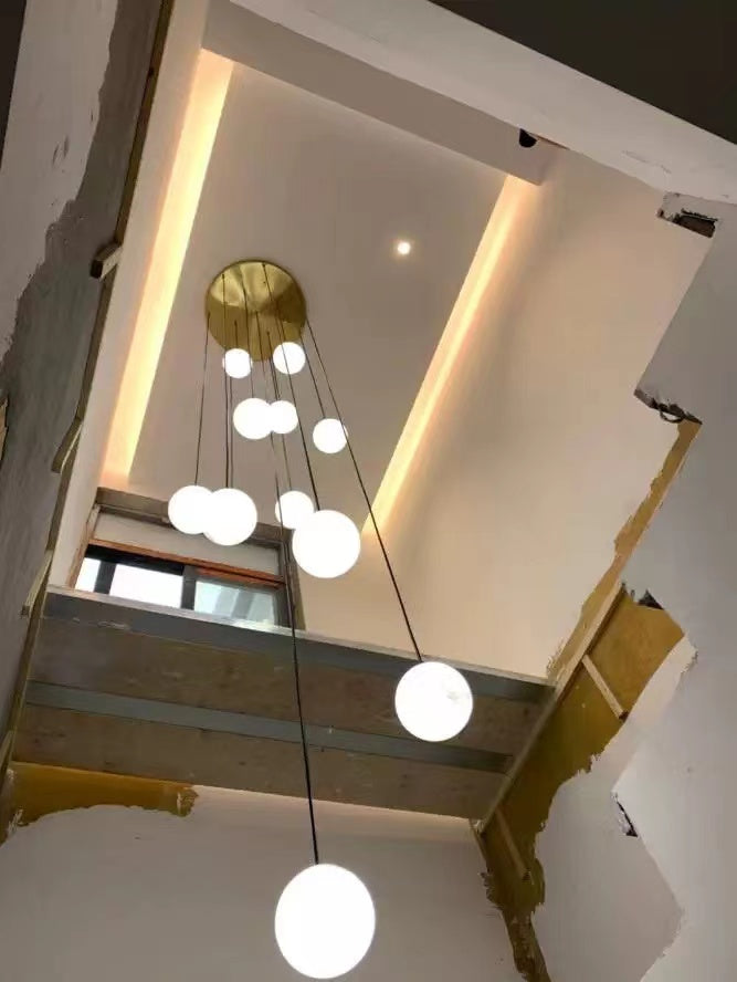 Alabaster Global Wavy Chandelier For Staircase